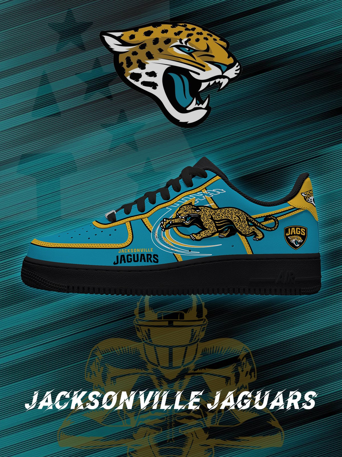 Jacksonville Custom Low-top Sneakers For Football Fans