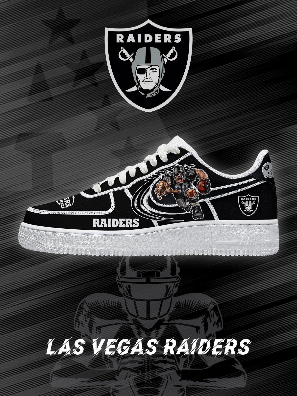 Las Vegas Custom Low-top Sneakers For Football Fans