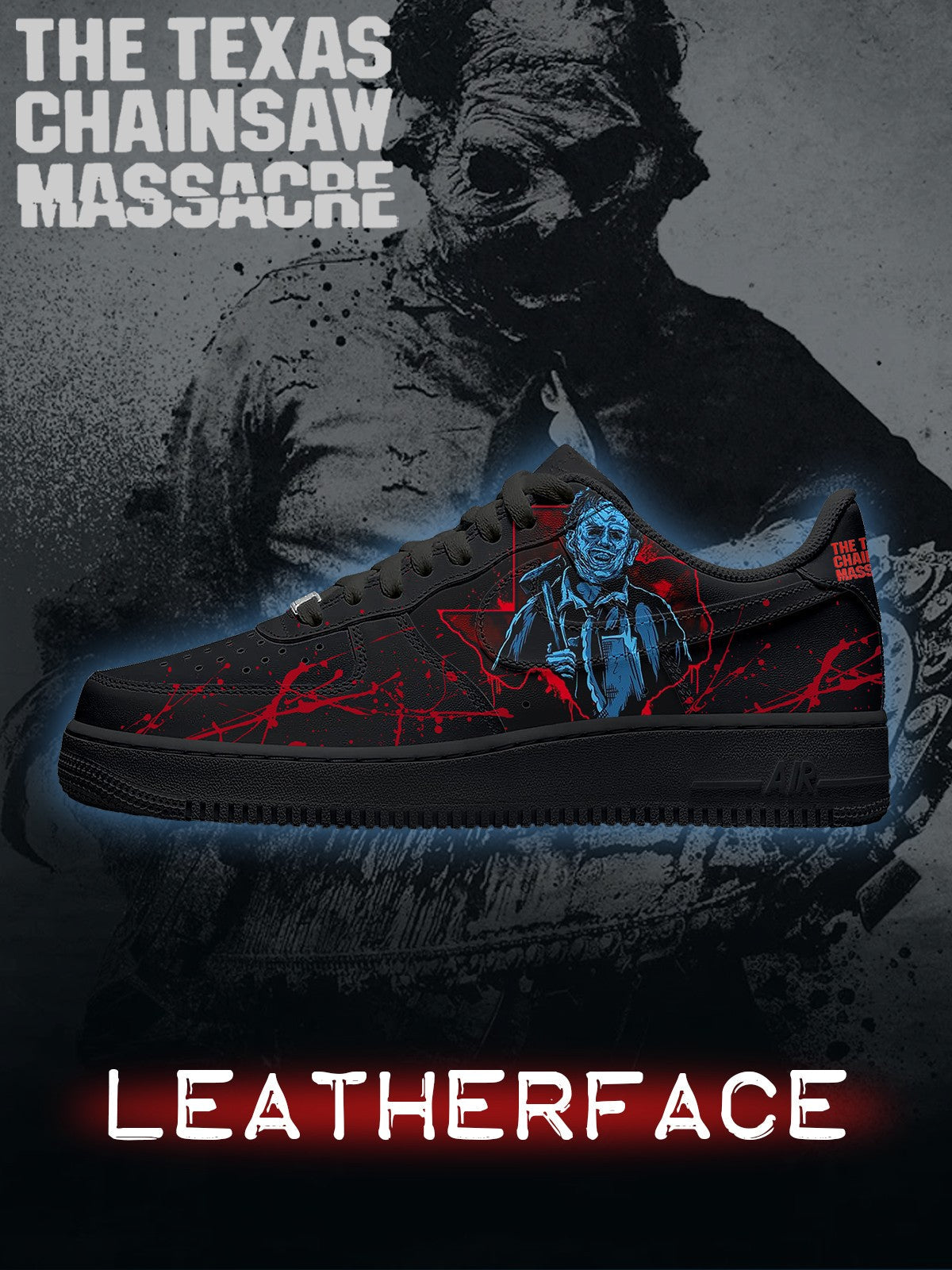 Leatherface V.2 Custom Low-top Sneakers For Horror Fans