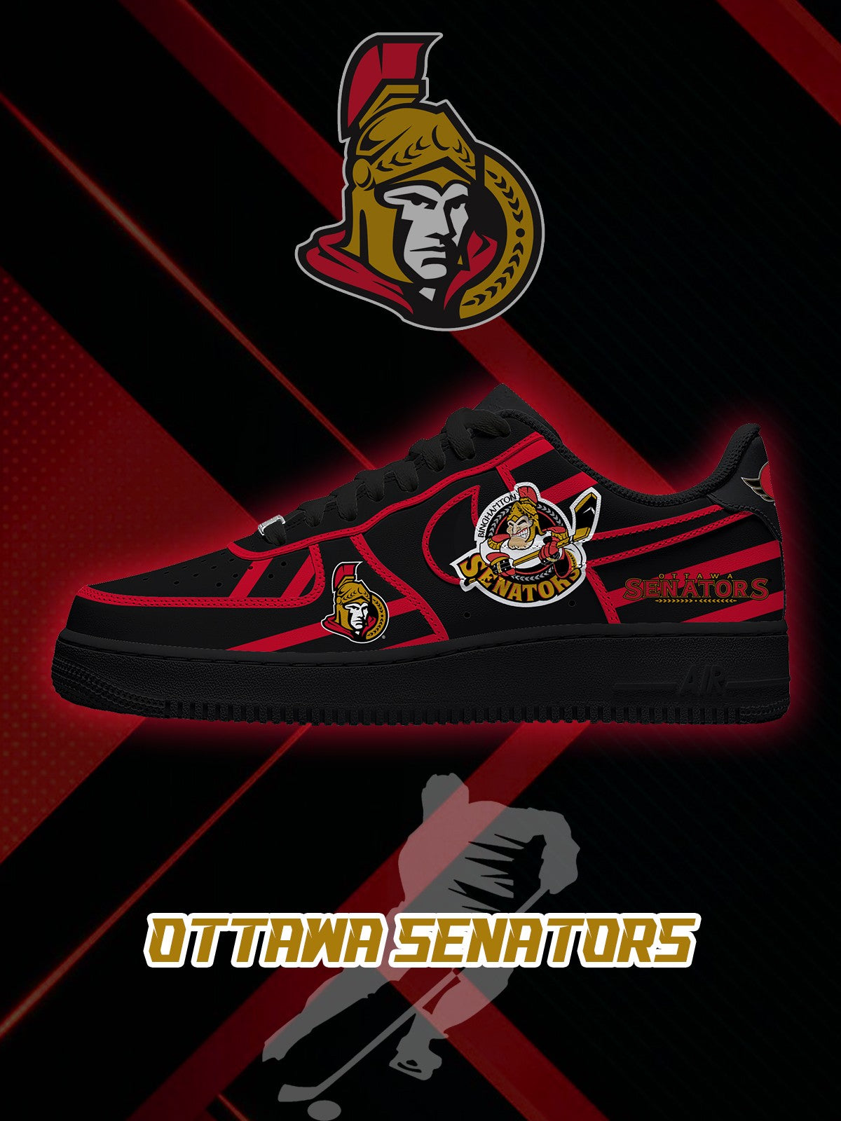 Ottawa Hockey V.2 Custom Low-top Sneakers For Fans