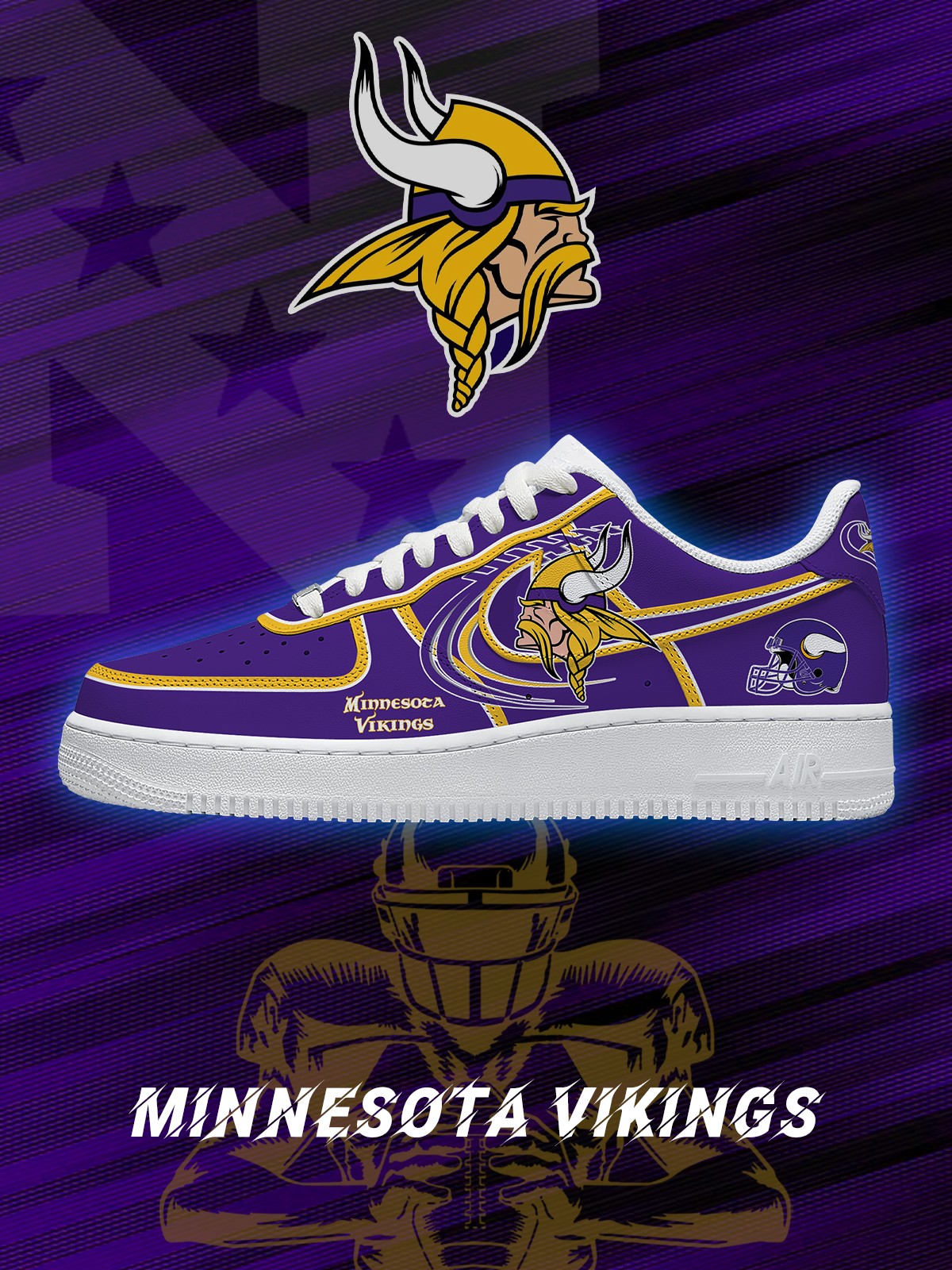 Minnesota Custom Low-top Sneakers For Football Fans