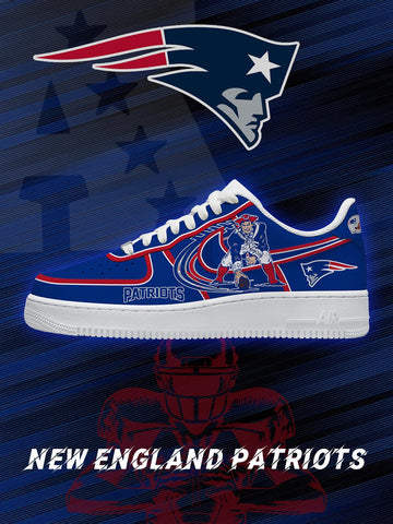 New England Custom Low-top Sneakers For Football Fans