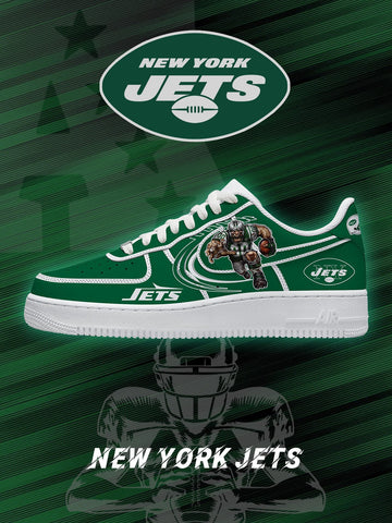 NYJ Custom Low-top Sneakers For Football Fans