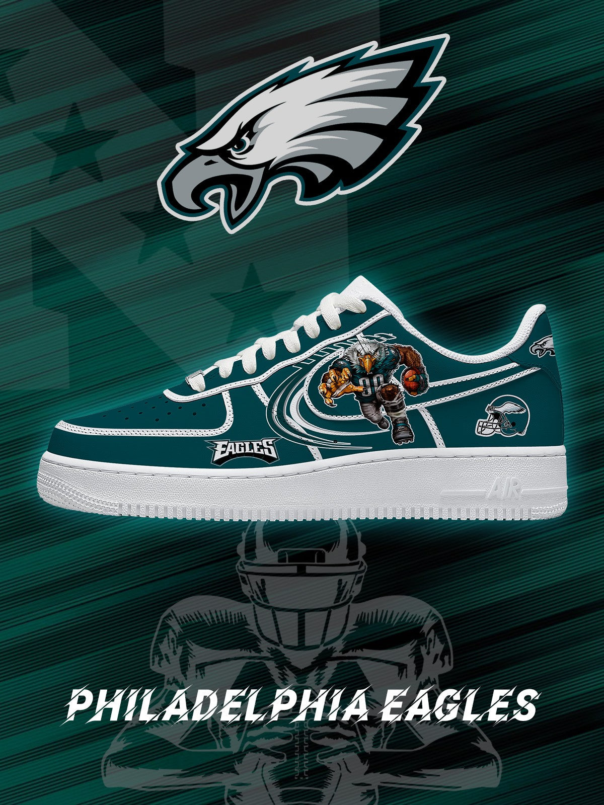 Philadelphia Custom Low-top Sneakers For Football Fans