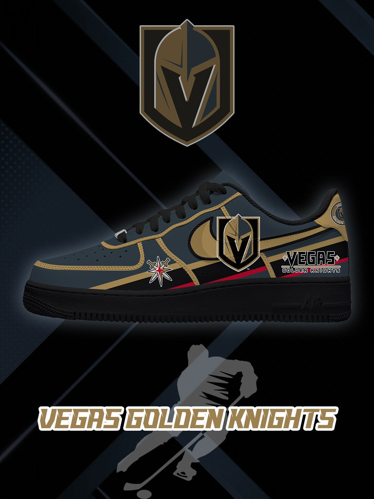 Vegas Hockey V.2 Custom Low-top Sneakers For Fans