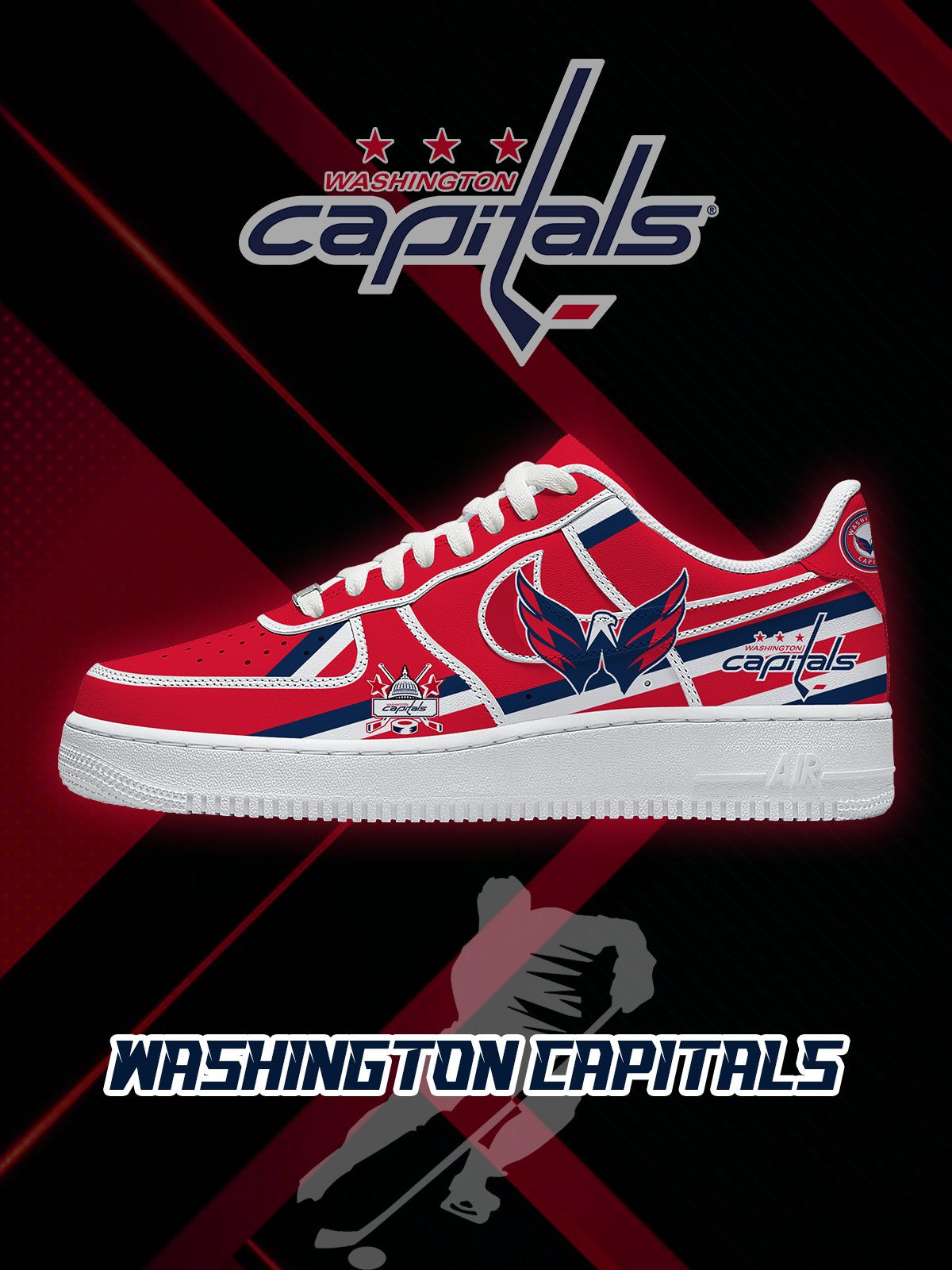 Washington Hockey V.2 Custom Low-top Sneakers For Fans