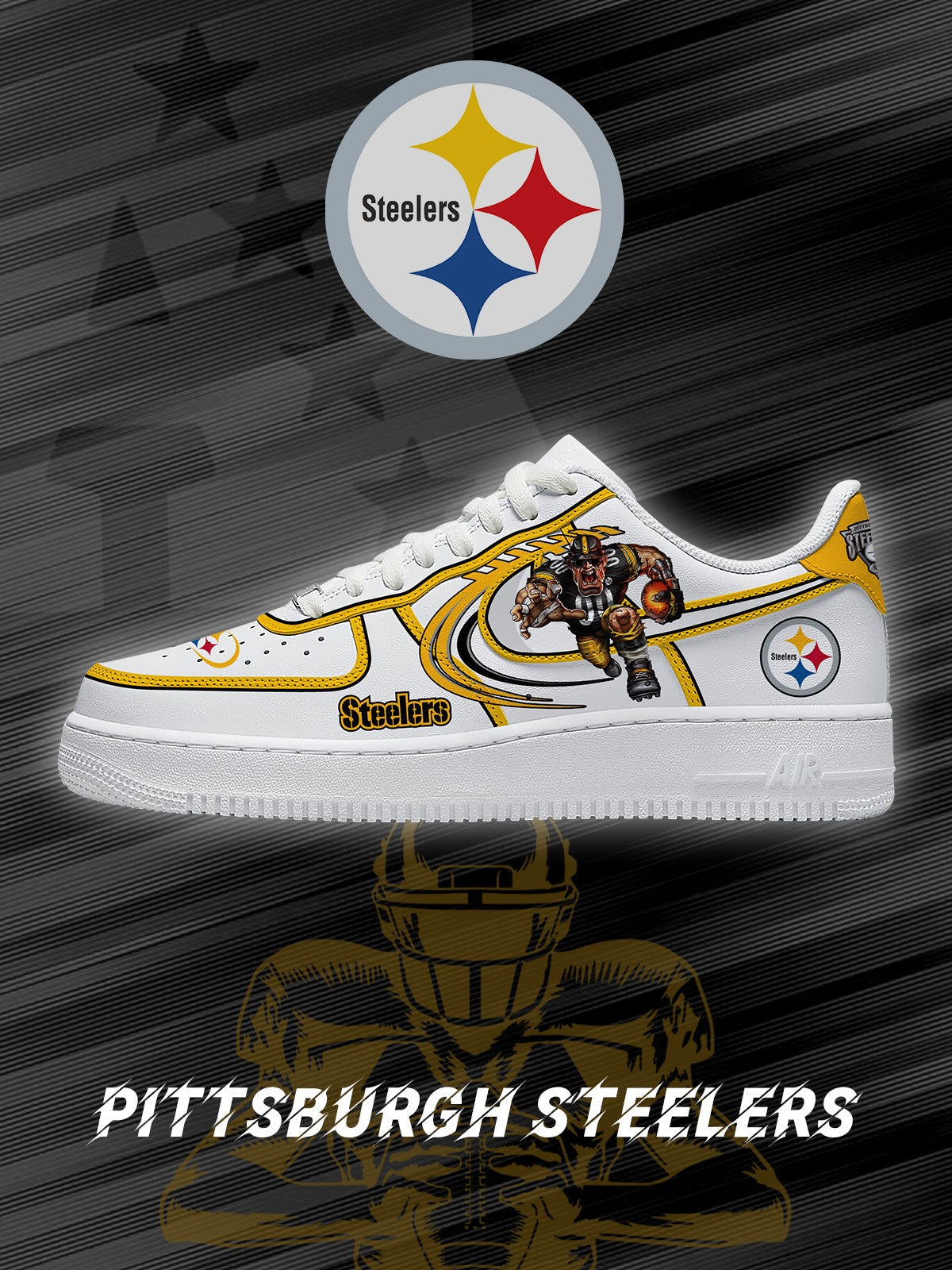 Pittsburgh Custom Low-top Sneakers For Football Fans