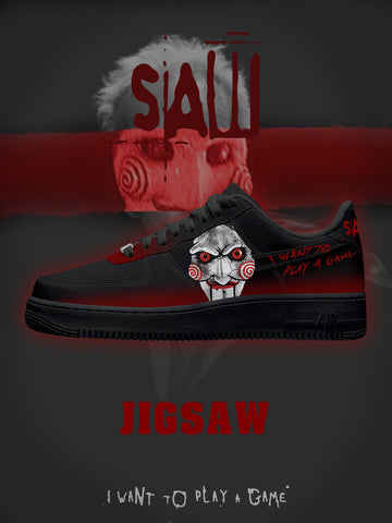 Jigsaw V.1 Custom Low-top Sneakers For Horror Fans