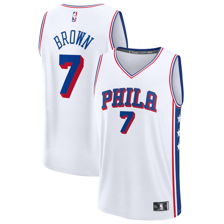 Jaylen Brown PHI Vapor Jersey - Stitched-Cuztomshoes