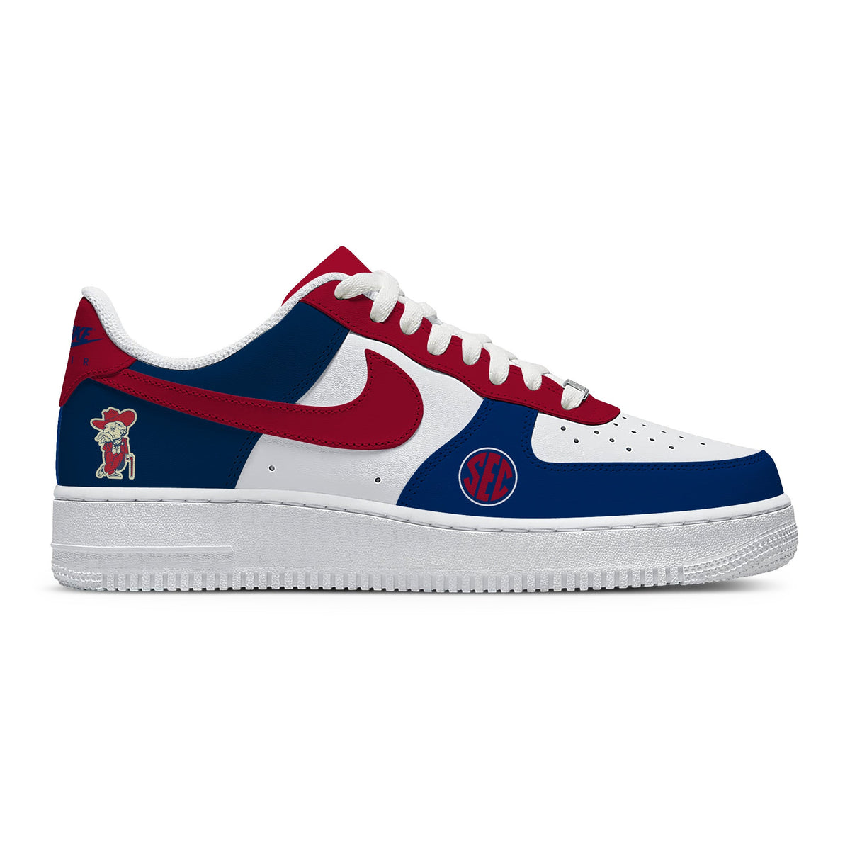Ole Miss College Custom Low-top Sneakers For Fans