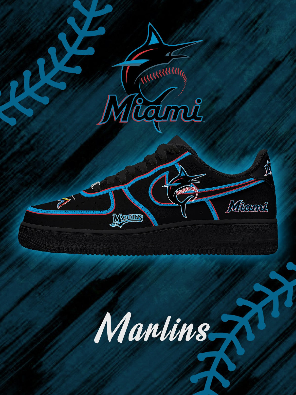 Miami Baseball V.2 Custom Low-top Sneakers For Fans