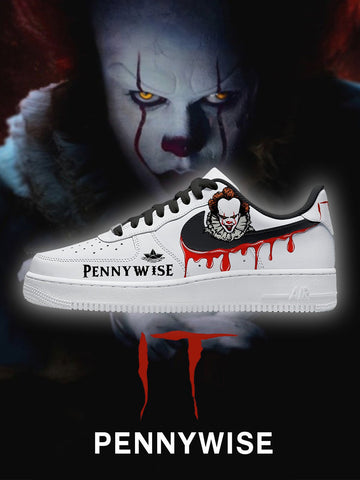 Pennywise V.1 Custom Low-top Sneakers For Horror Fans