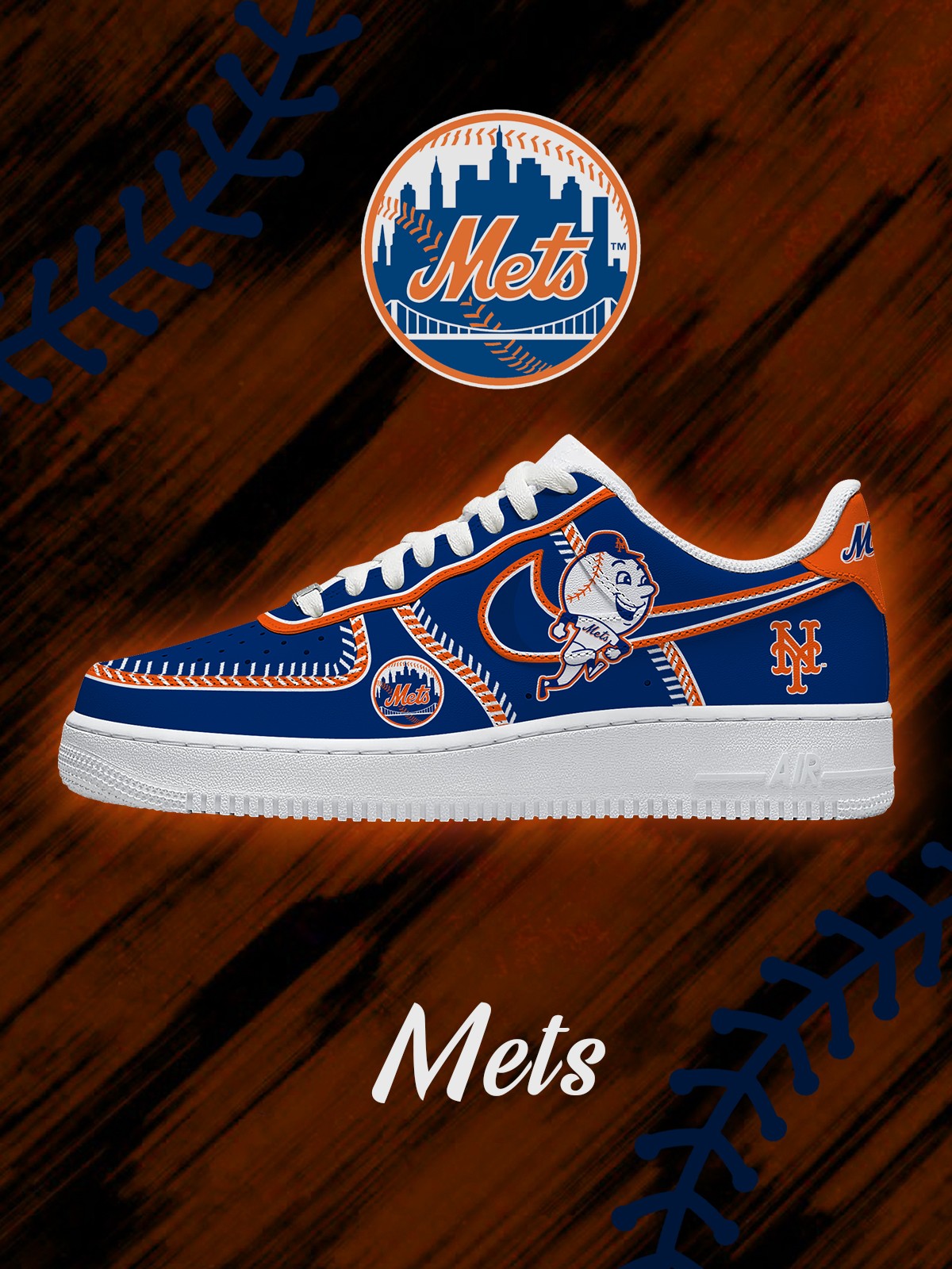NYM Baseball V.4 Custom Low-top Sneakers For Fans