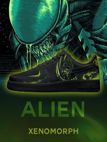 Xenomorph V.1 Custom Low-top Sneakers For Horror Fans
