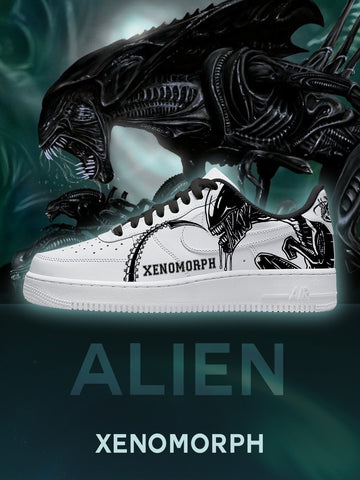Xenomorph V.2 Custom Low-top Sneakers For Horror Fans