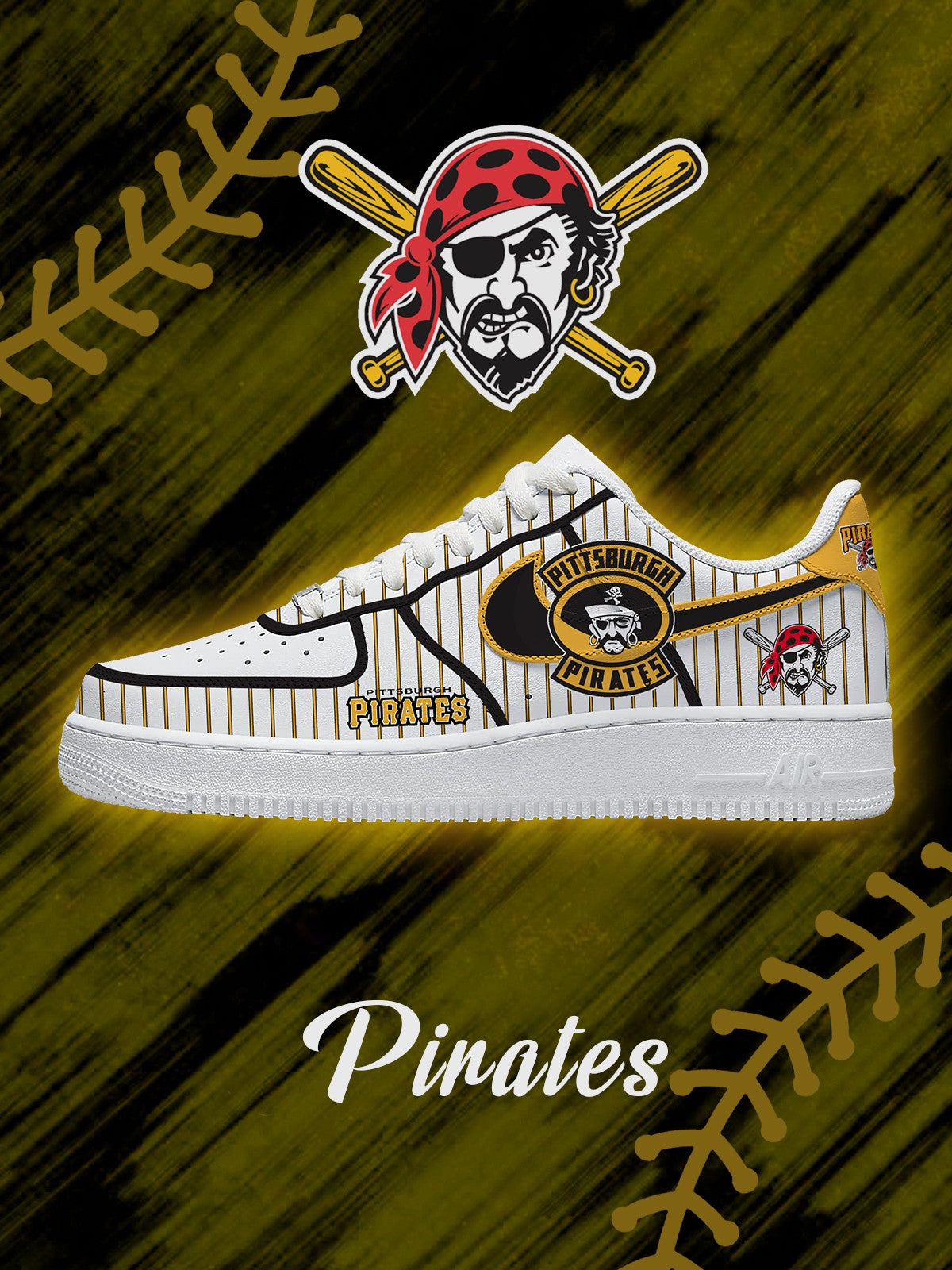 Pittsburgh Baseball V.2 Custom Low-top Sneakers For Fans