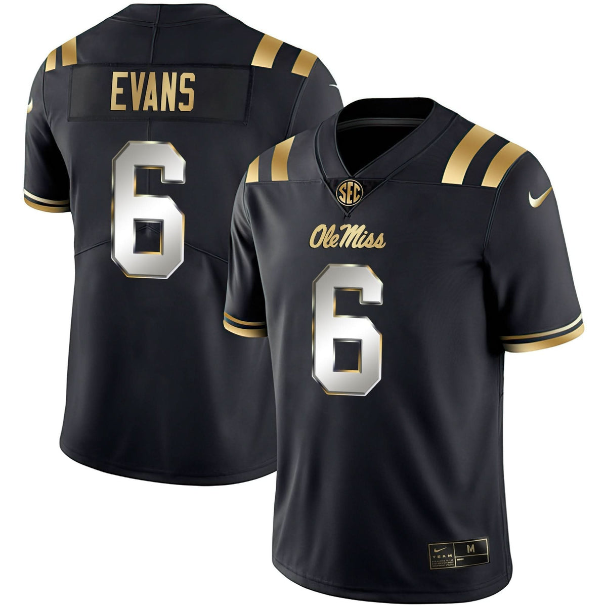 Ole Miss Rebels Black Limited & Gold Vapor Jersey