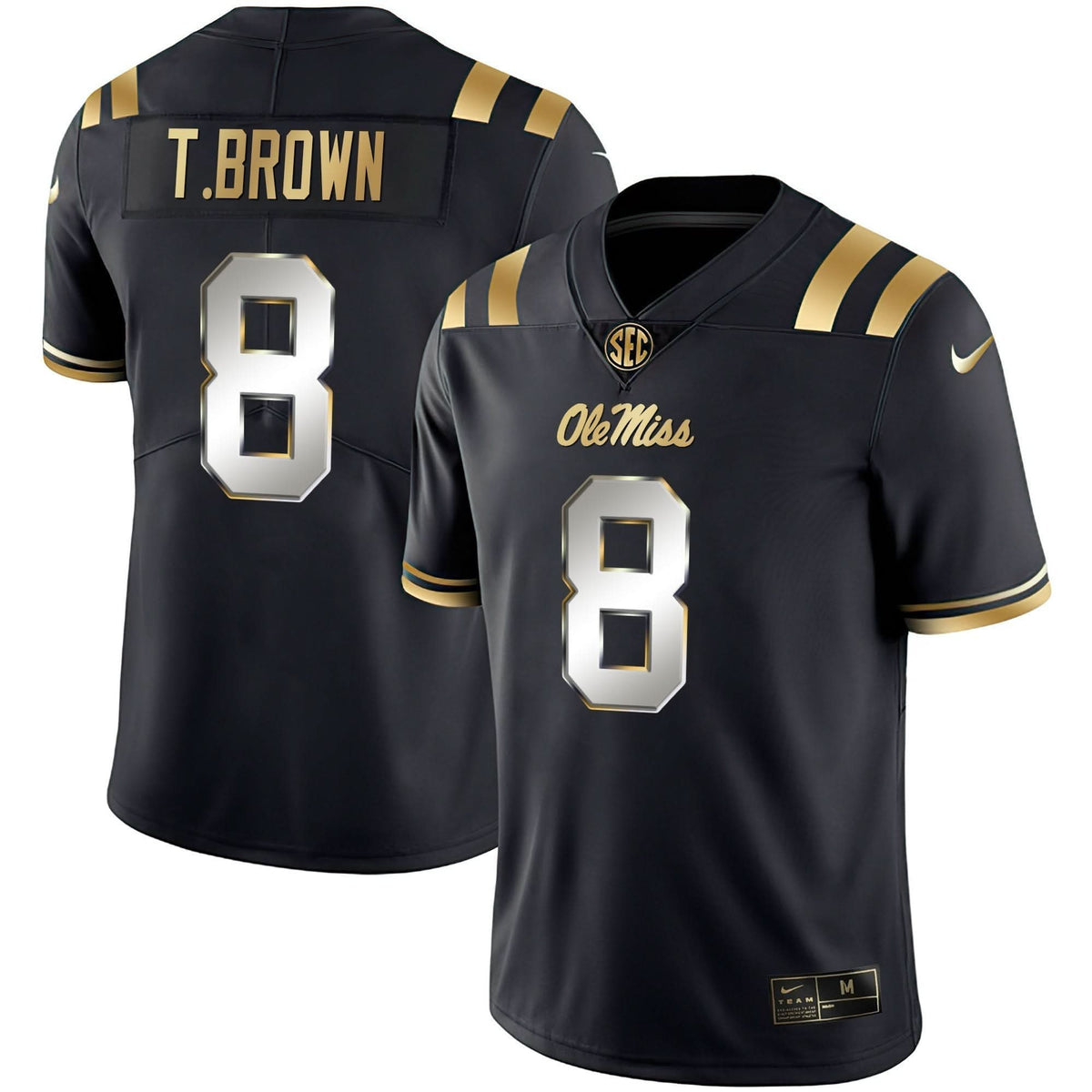 Ole Miss Rebels Black Limited & Gold Vapor Jersey