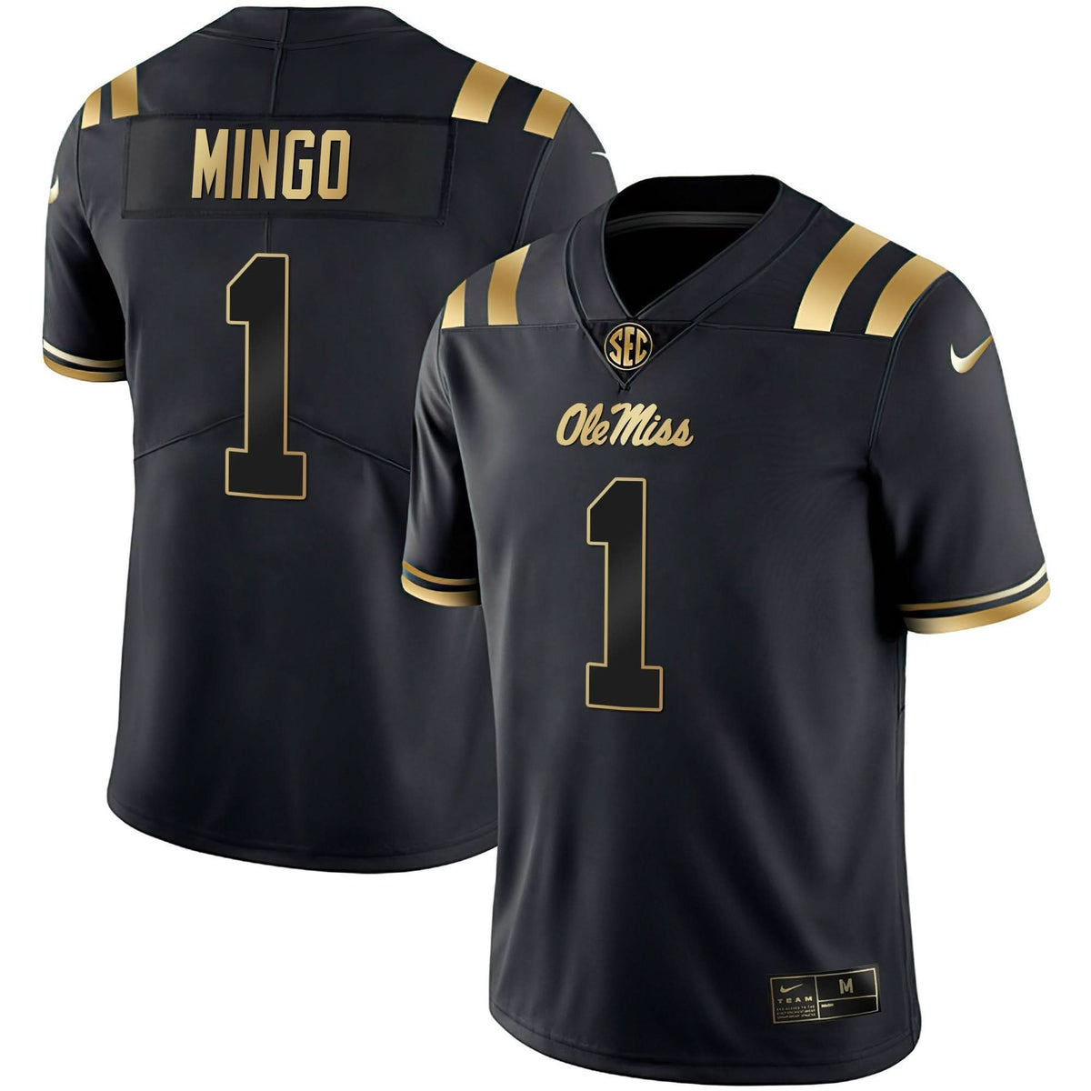 Ole Miss Rebels Black Limited & Gold Vapor Jersey