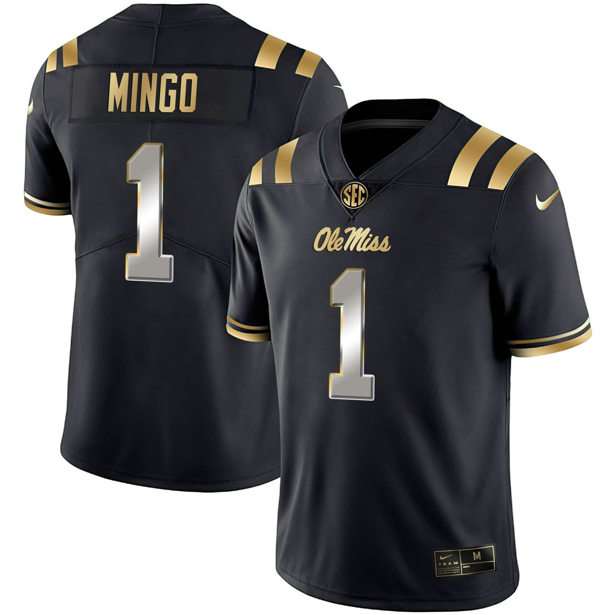 Ole Miss Rebels Black Limited & Gold Vapor Jersey