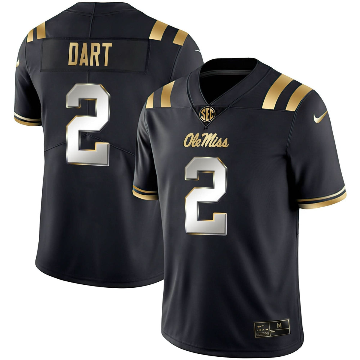 Ole Miss Rebels Black Limited & Gold Vapor Jersey