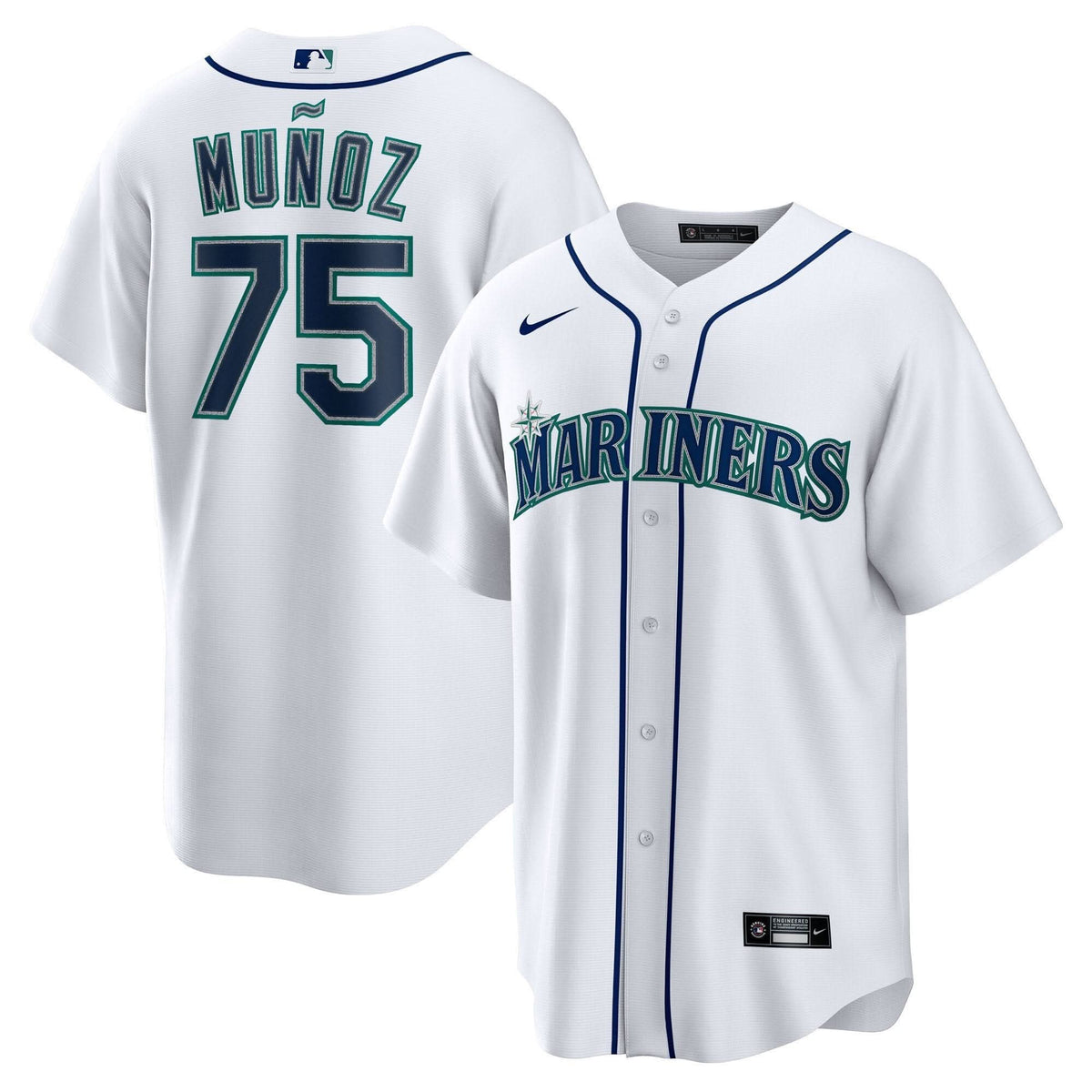 Seattle Mariners Cool Base Jersey - White - Stitched