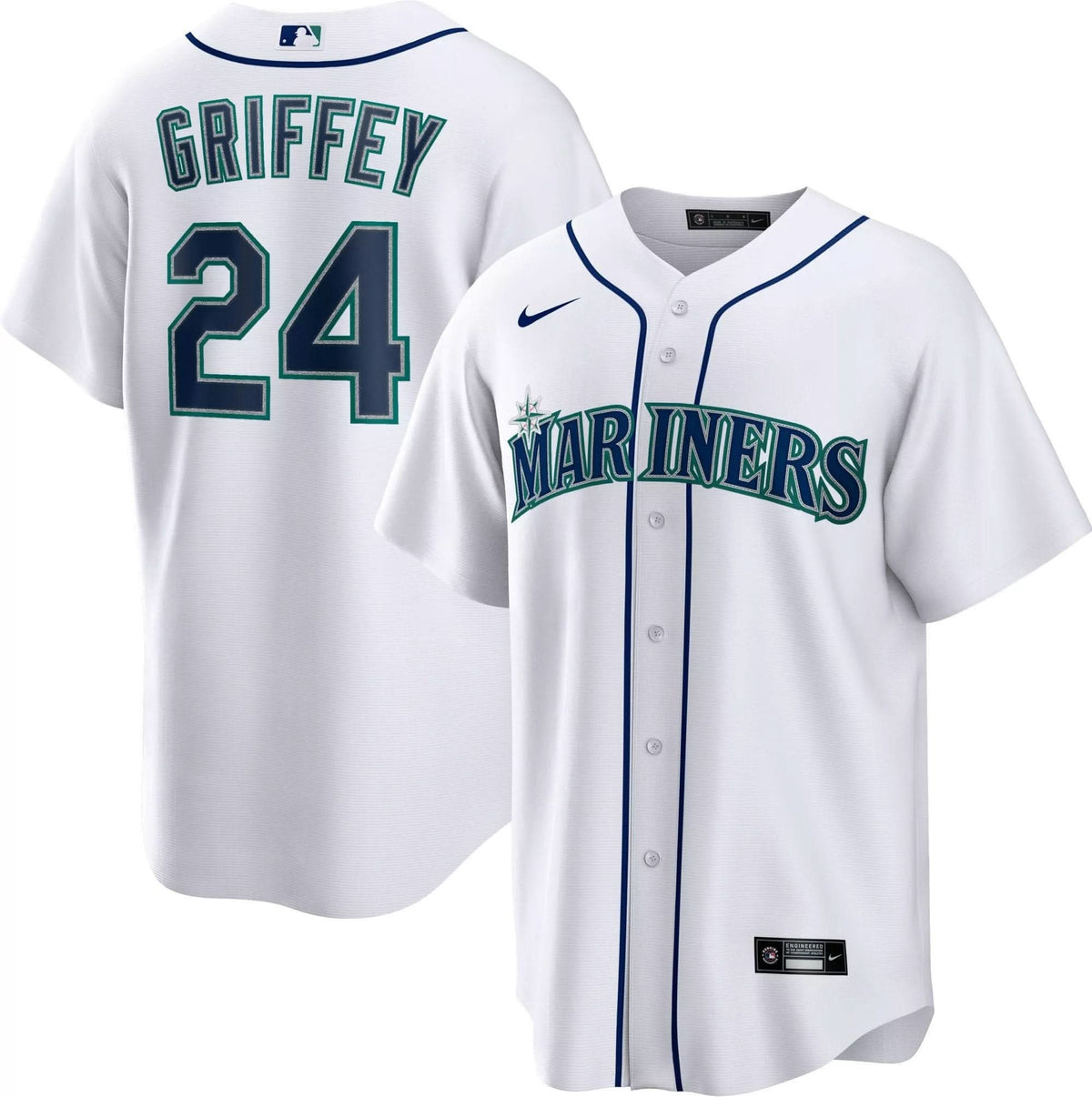 Seattle Mariners Cool Base Jersey - White - Stitched