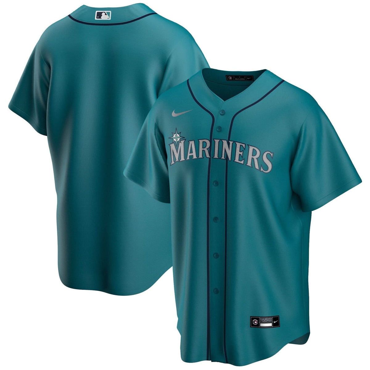 Seattle Mariners Cool Base Jersey - Aqua - Stitched