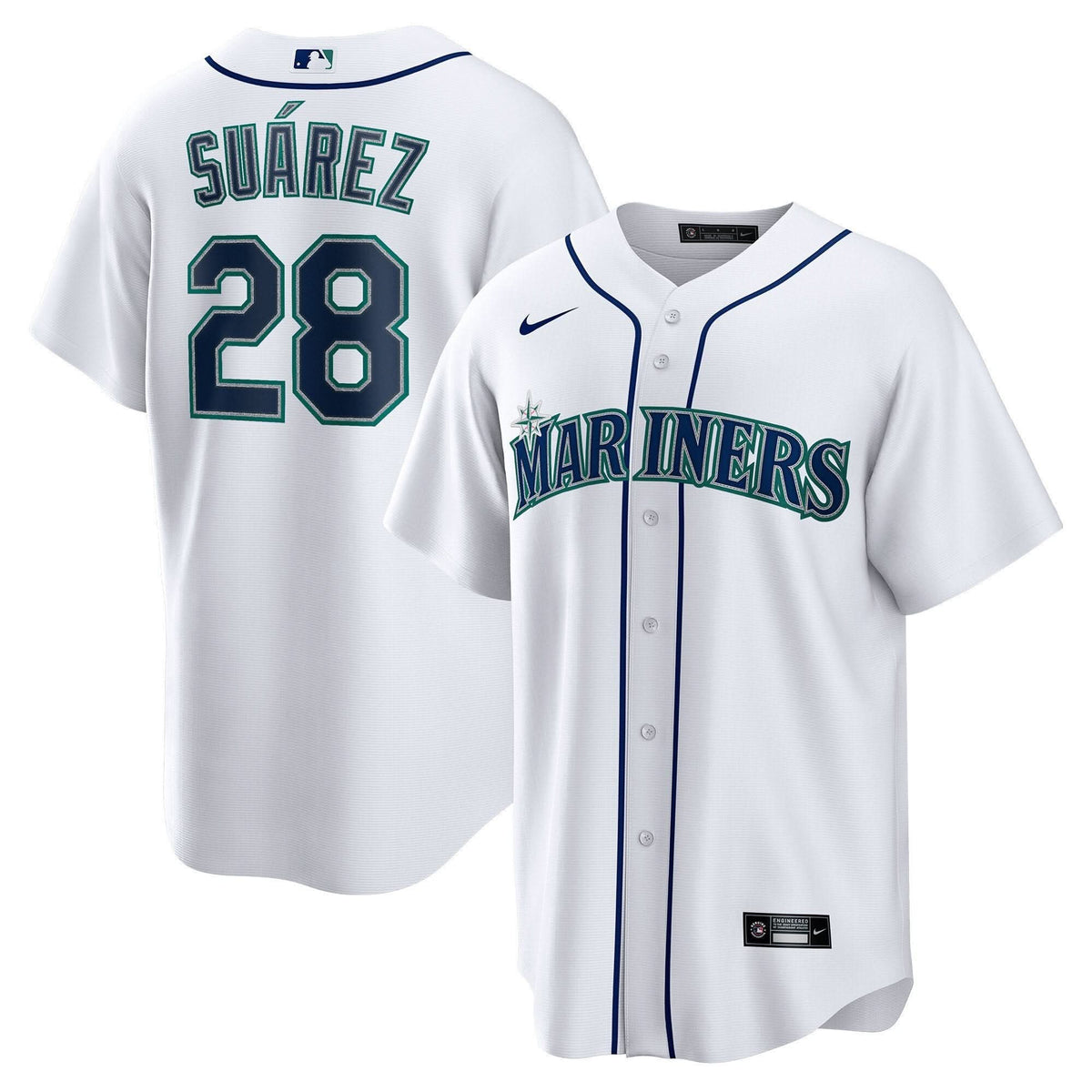 Seattle Mariners Cool Base Jersey - White - Stitched