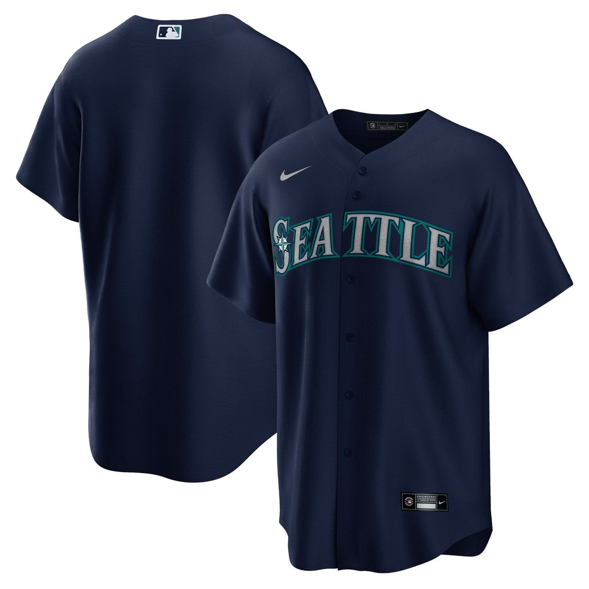 Seattle Mariners Cool Base Jersey - Navy - Stitched
