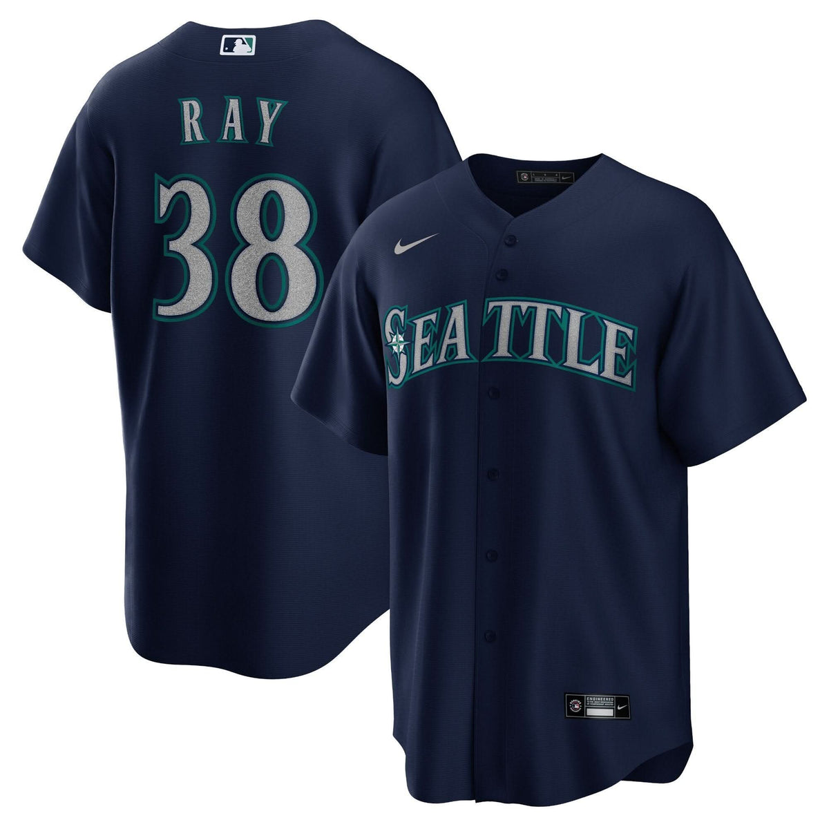Seattle Mariners Cool Base Jersey - Navy - Stitched