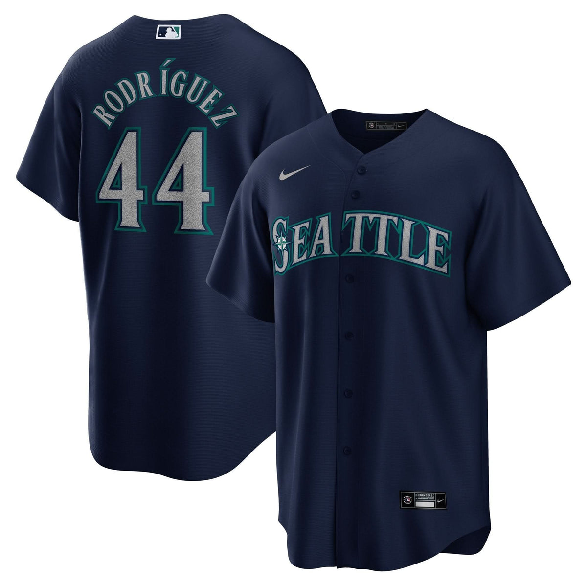 Seattle Mariners Cool Base Jersey - Navy - Stitched
