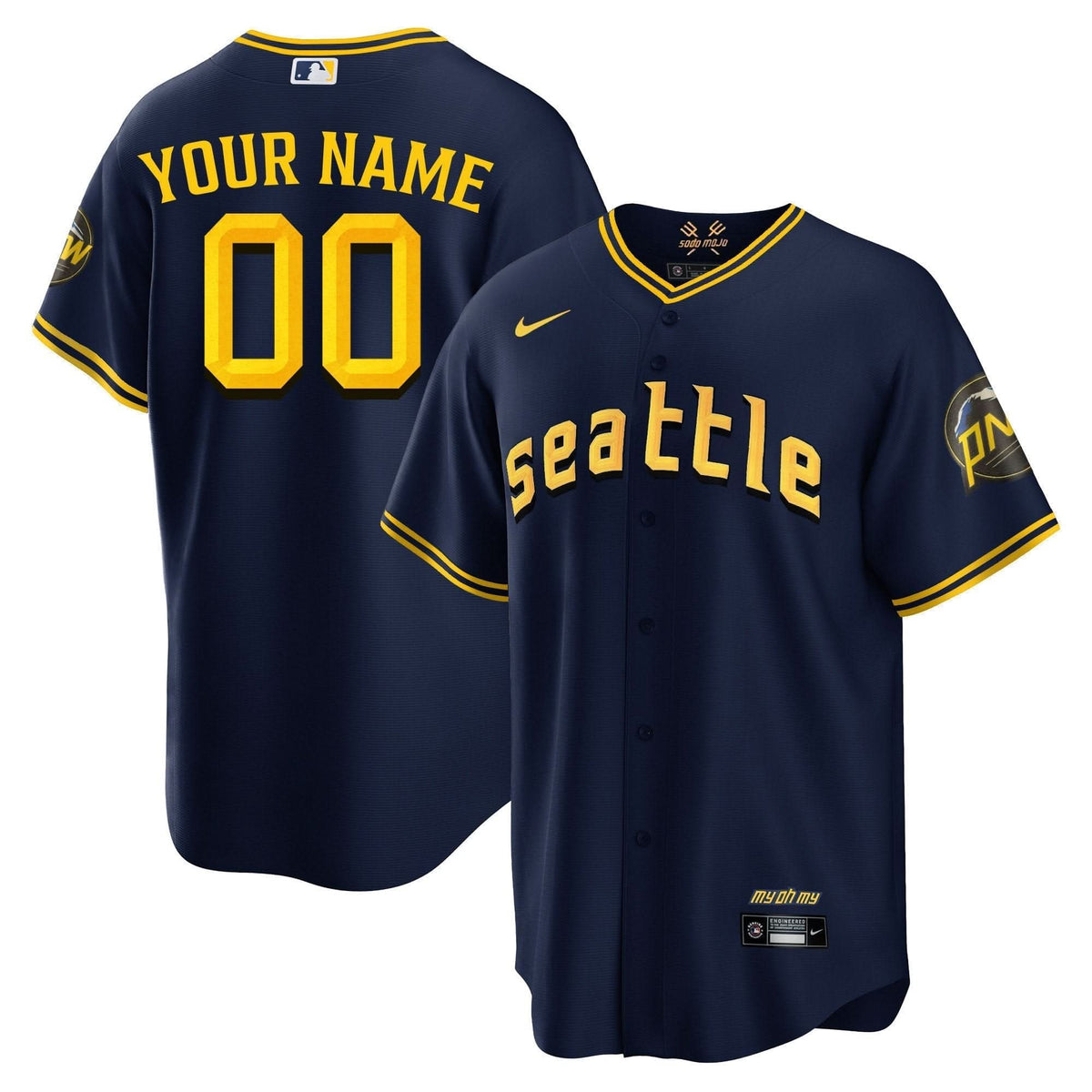 Seattle Mariners 2023 City Connect Fan Made Edition Custom Jersey - Stitched