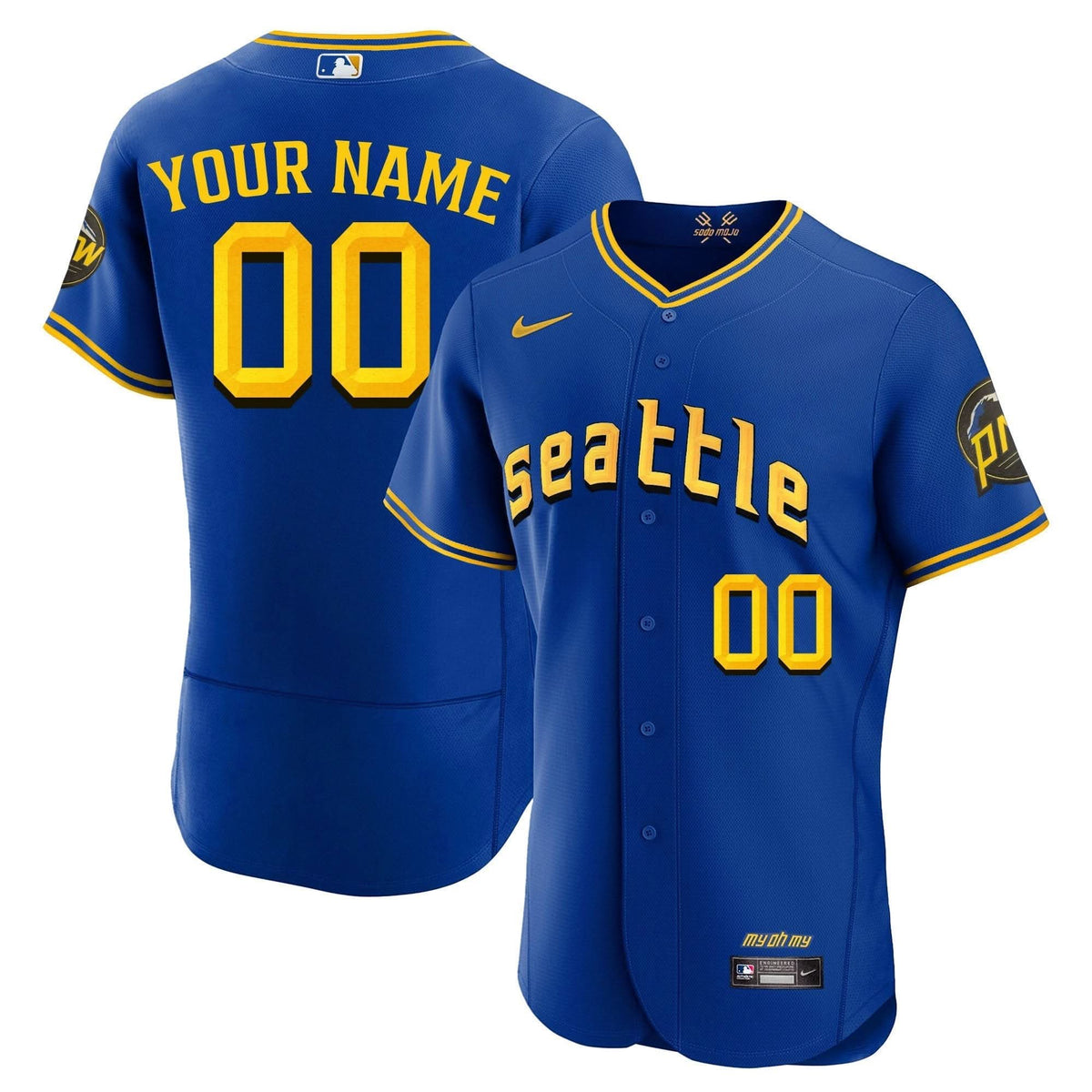 Seattle Mariners 2023 City Connect Fan Made Edition Custom Jersey - Stitched
