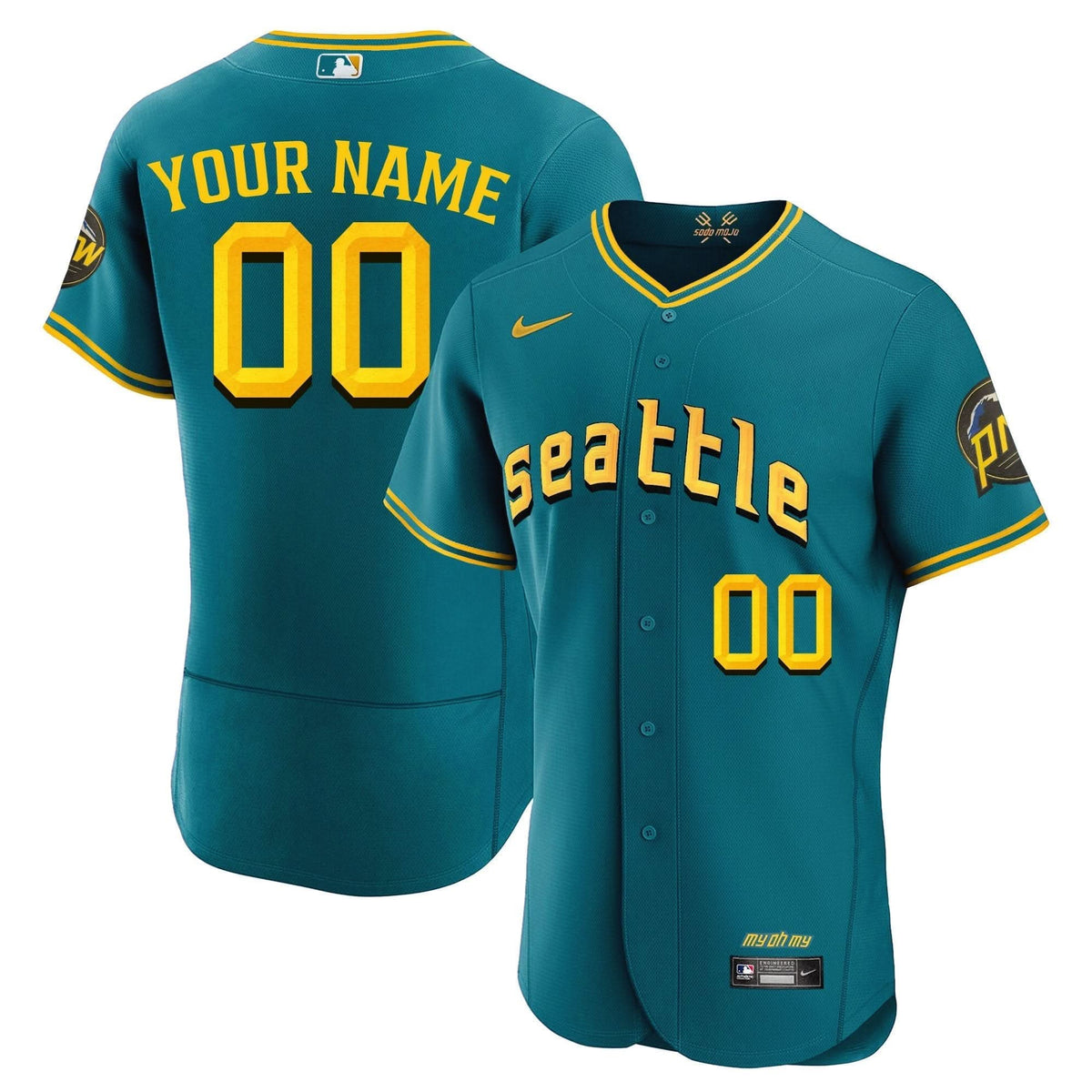 Seattle Mariners 2023 City Connect Fan Made Edition Custom Jersey - Stitched