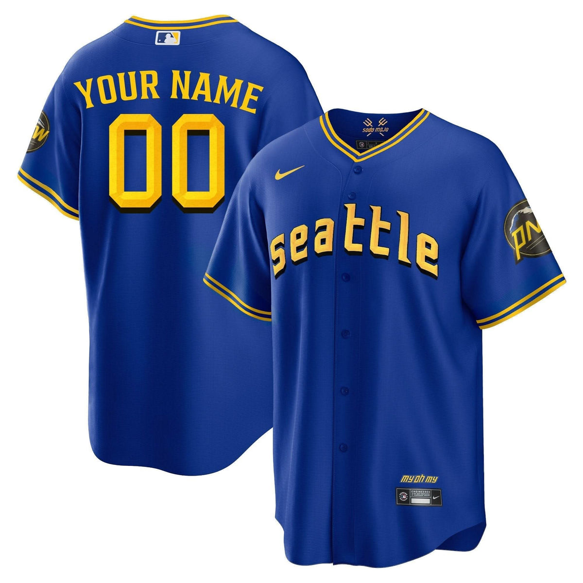 Seattle Mariners 2023 City Connect Fan Made Edition Custom Jersey - Stitched