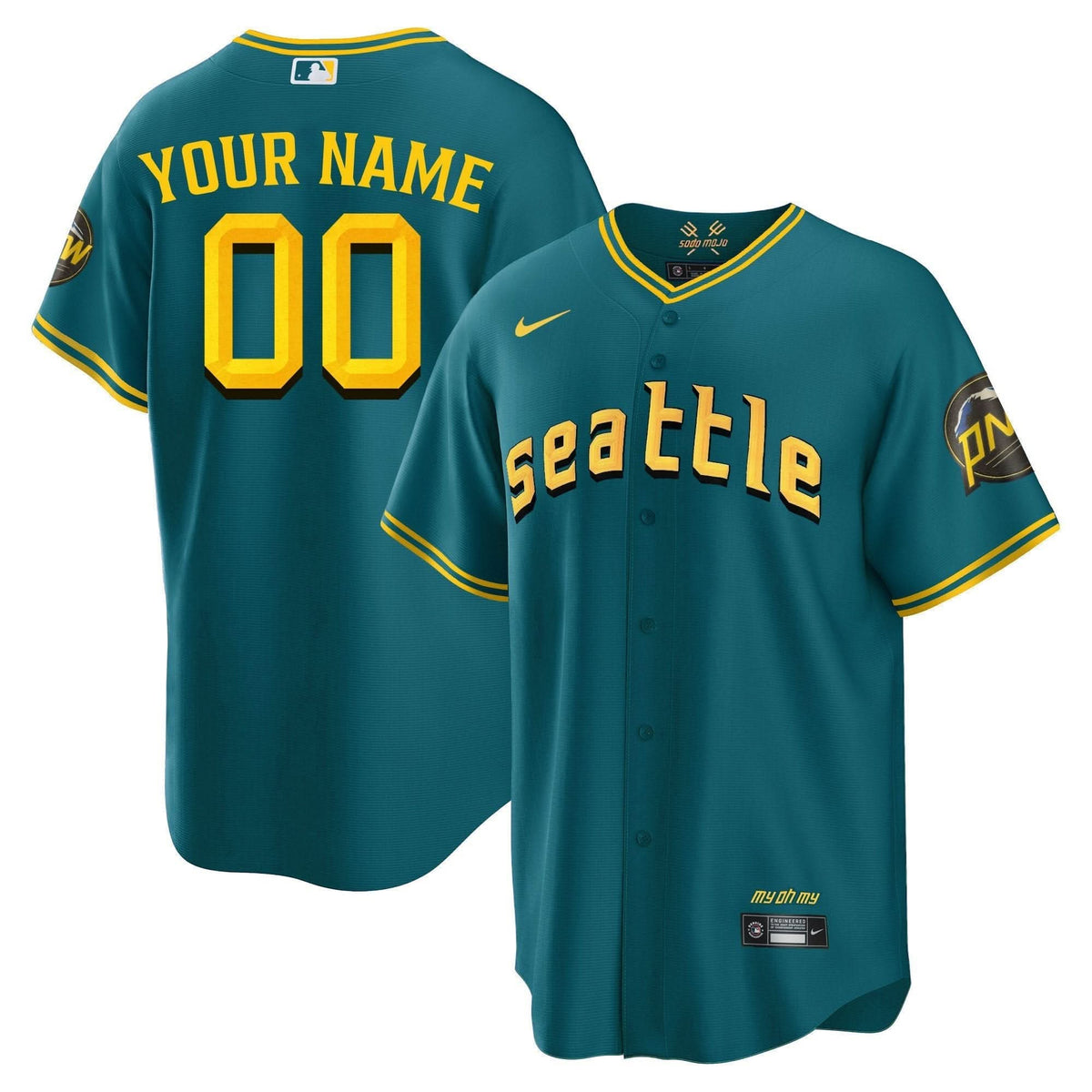 Seattle Mariners 2023 City Connect Fan Made Edition Custom Jersey - Stitched