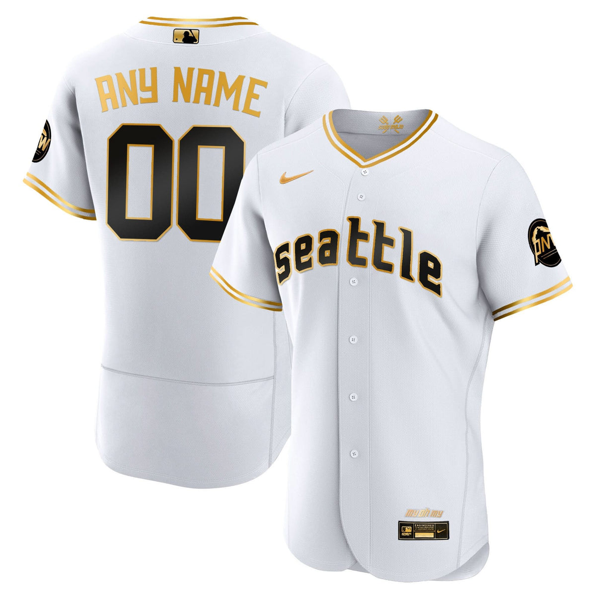 Seattle Mariners 2023 City Connect Gold Custom Jersey - Stitched