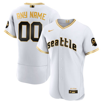 Seattle Mariners 2023 City Connect Gold Custom Jersey - Stitched
