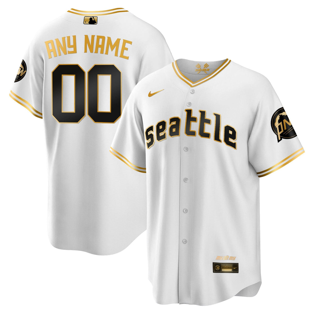 Seattle Mariners 2023 City Connect Gold Custom Jersey - Stitched