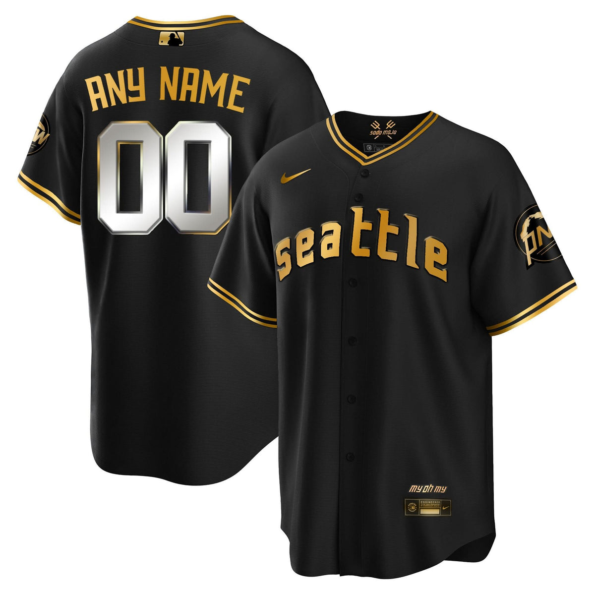 Seattle Mariners 2023 City Connect Gold Custom Jersey - Stitched