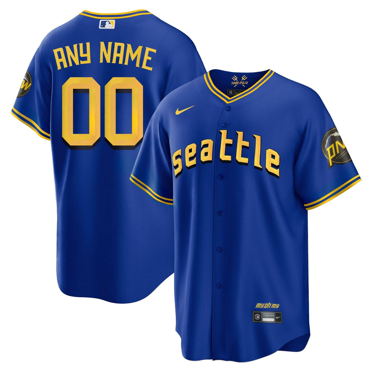 Seattle Mariners 2023 City Connect Gold Custom Jersey - Stitched