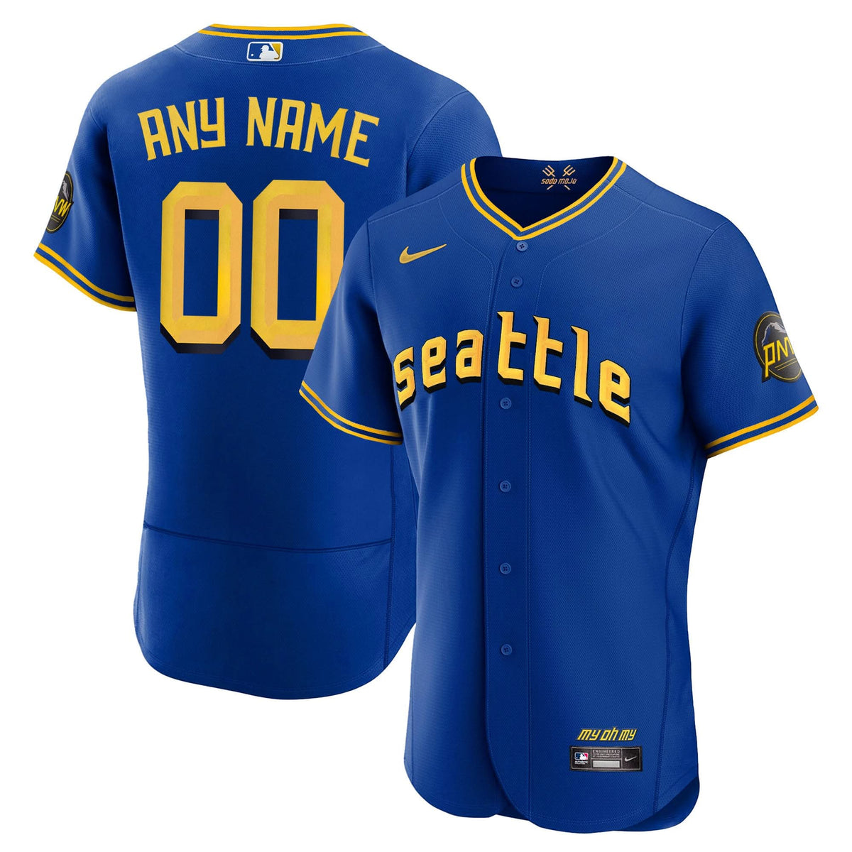 Seattle Mariners 2023 City Connect Gold Custom Jersey - Stitched
