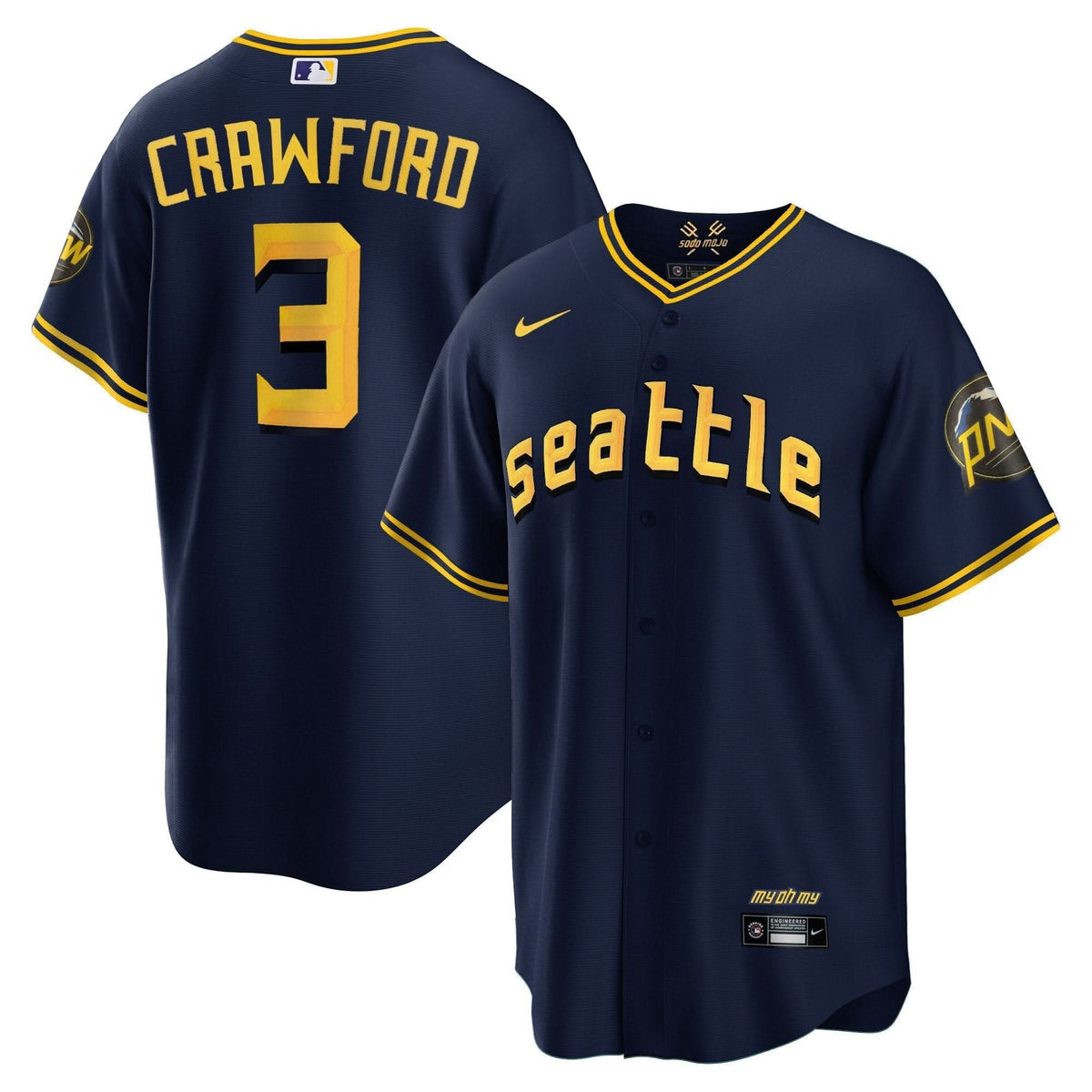 Seattle Mariners 2023 City Connect Collection Jersey - Stitched