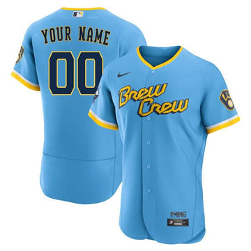 Milwaukee Brewers City Connect Custom Jersey - Stitched