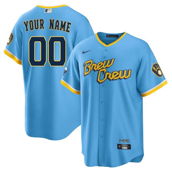 Milwaukee Brewers City Connect Custom Jersey - Stitched