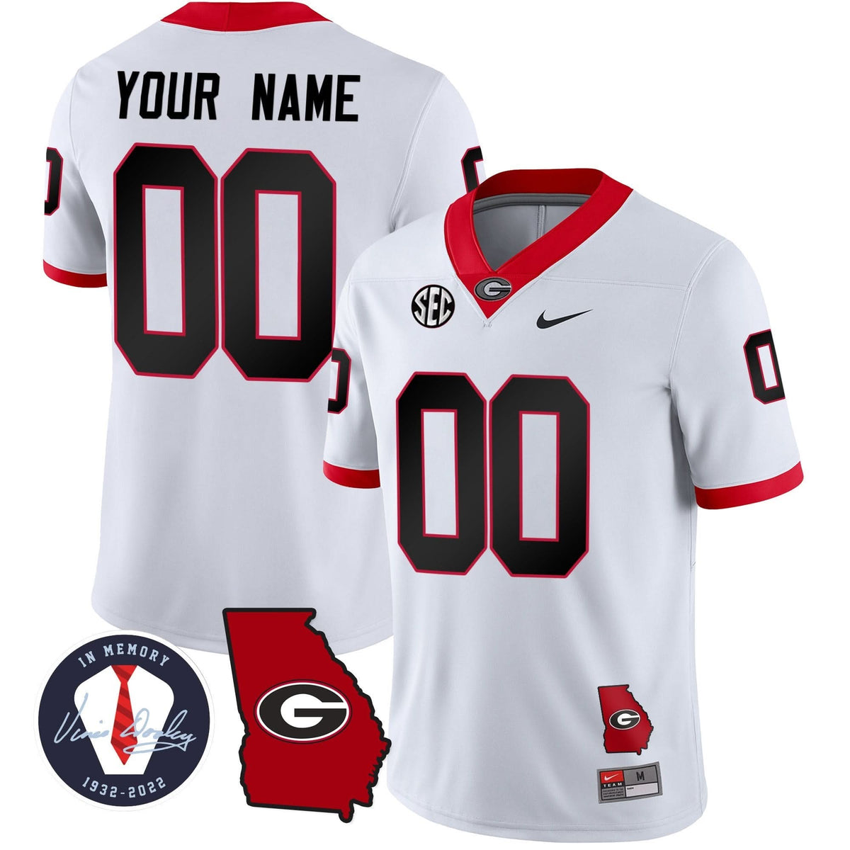 Green Bay Packers 2023 Vapor Custom Jersey - Georgia Map