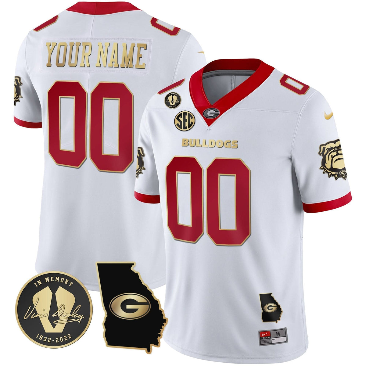 Green Bay Packers 2023 Vapor Custom Jersey - Georgia Map