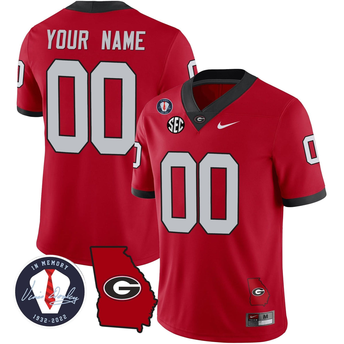 Green Bay Packers 2023 Vapor Custom Jersey - Georgia Map