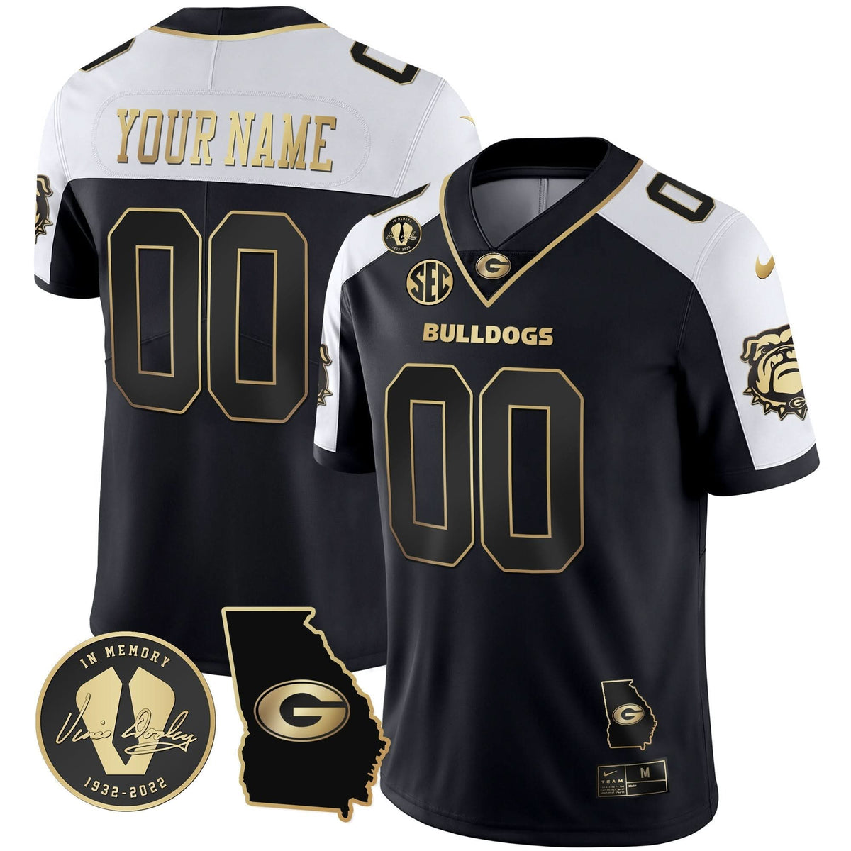 Green Bay Packers 2023 Vapor Custom Jersey - Georgia Map